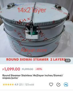 Round Siomai Steamer 2 Layers (14x2) Layer
