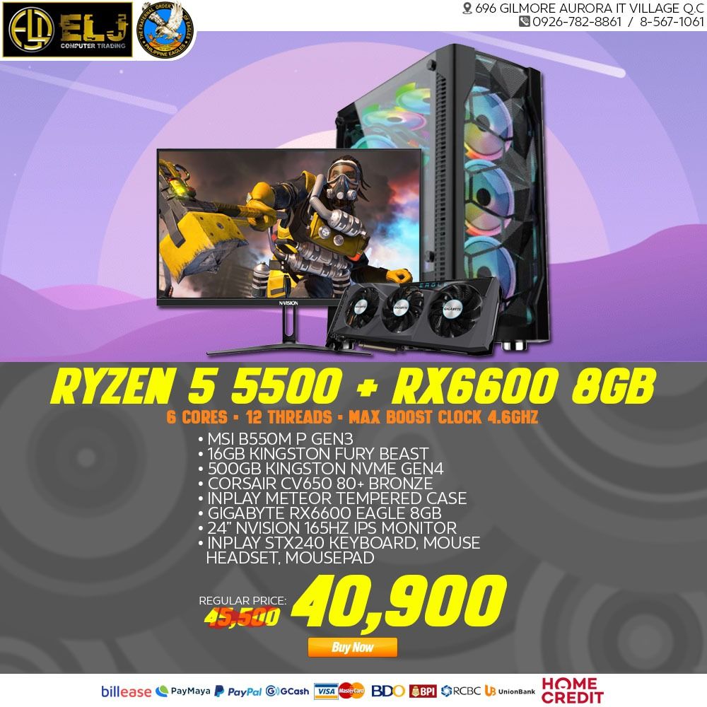 RYZEN 5 5500 +RX6600 PACKAGE, Computers & Tech, Desktops on Carousell