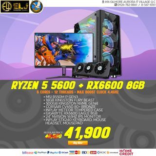 RYZEN 5 5600 + RX6600 PACKAGE