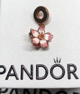 Sale! Pandora rosegold cherry blossom flower dangle charm