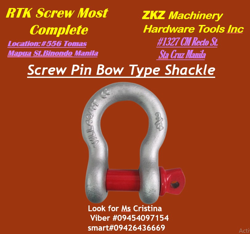 Screw Pin D Type Shackle, Commercial & Industrial, Construction Tools ...