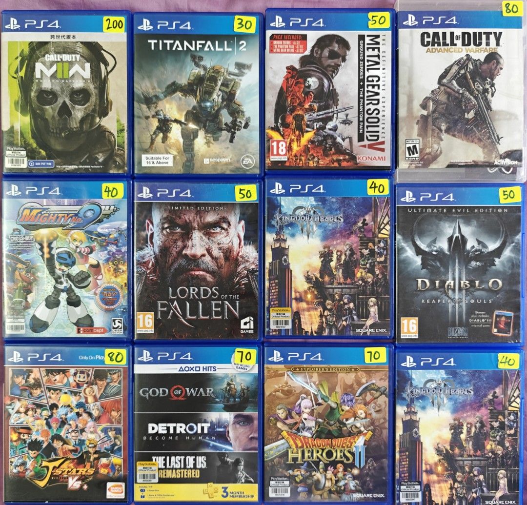 Sell second hotsell hand ps4 games