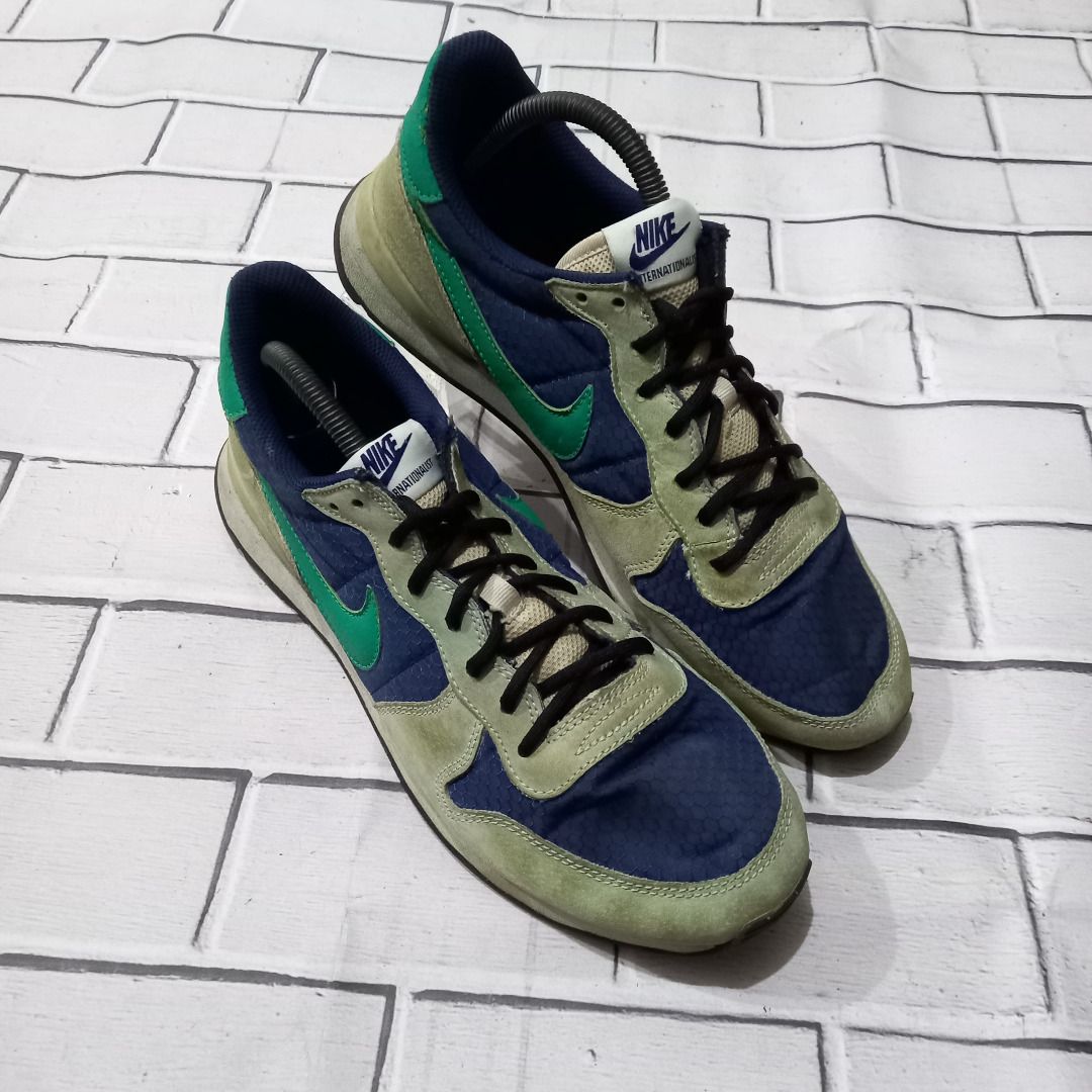 Sepatu NIKE Internationalist Grey Blue Green size 44 Fesyen Pria