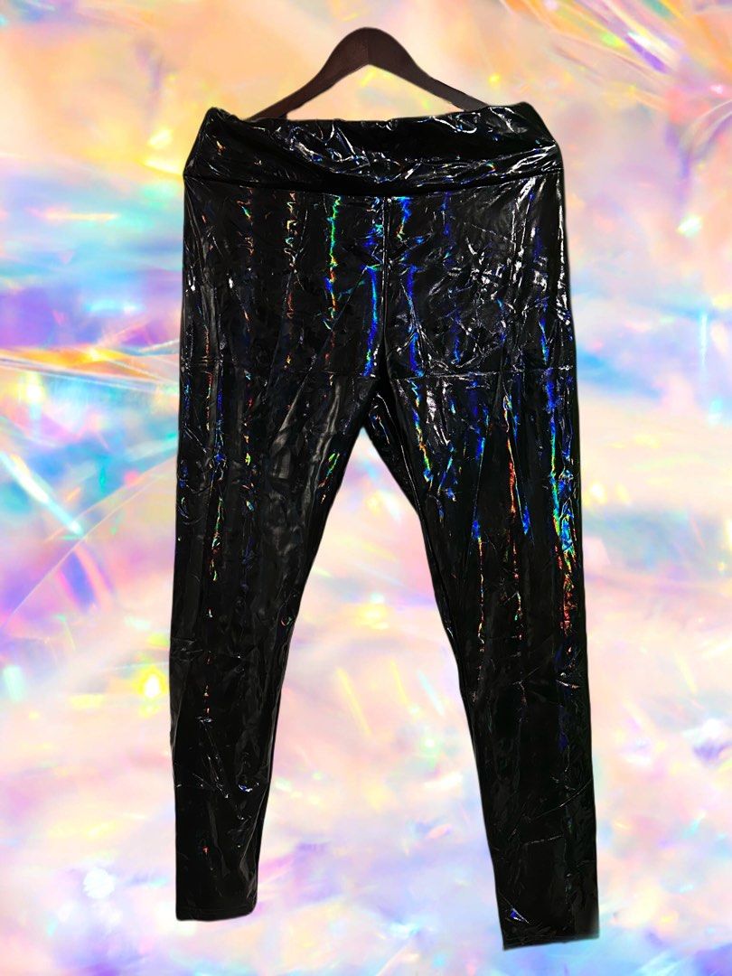 Plus size holographic leggings cheap