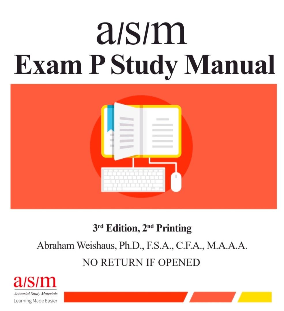 Soa exam p 3rd edition asm study manual in pdf hobbies toys books