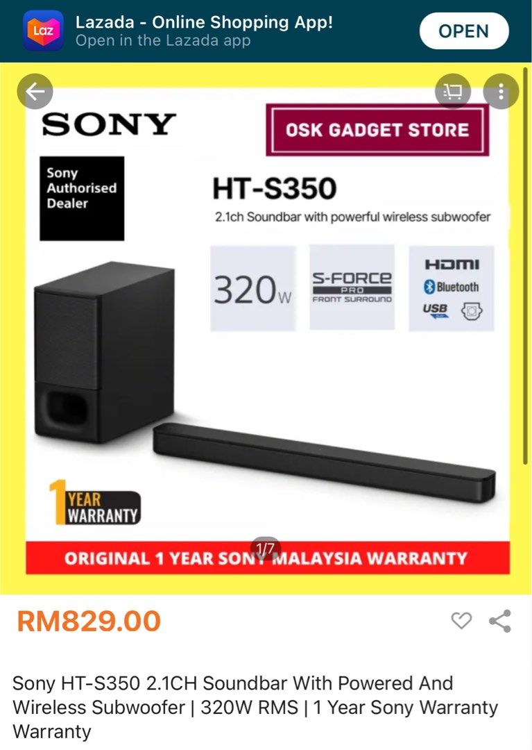 Sony sales soundbar lazada