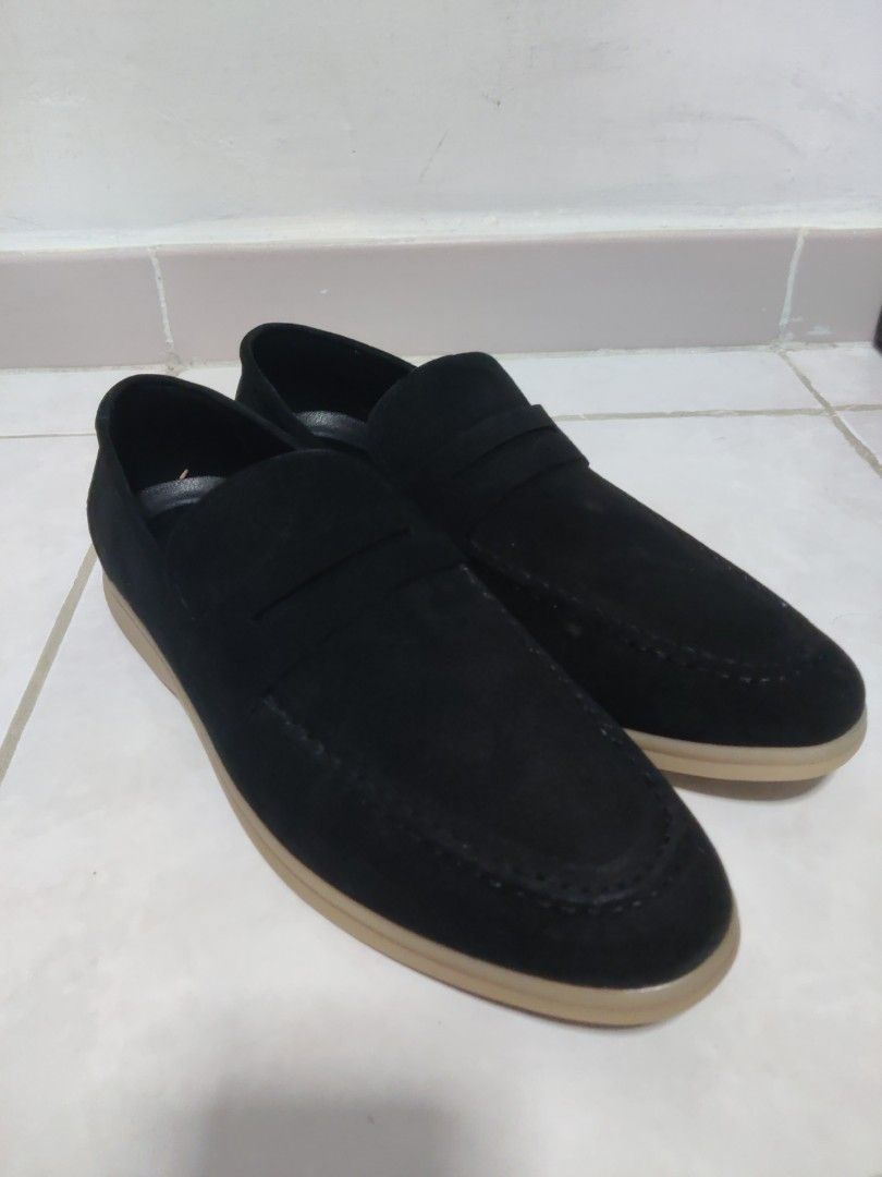 Mens black clearance suede moccasins
