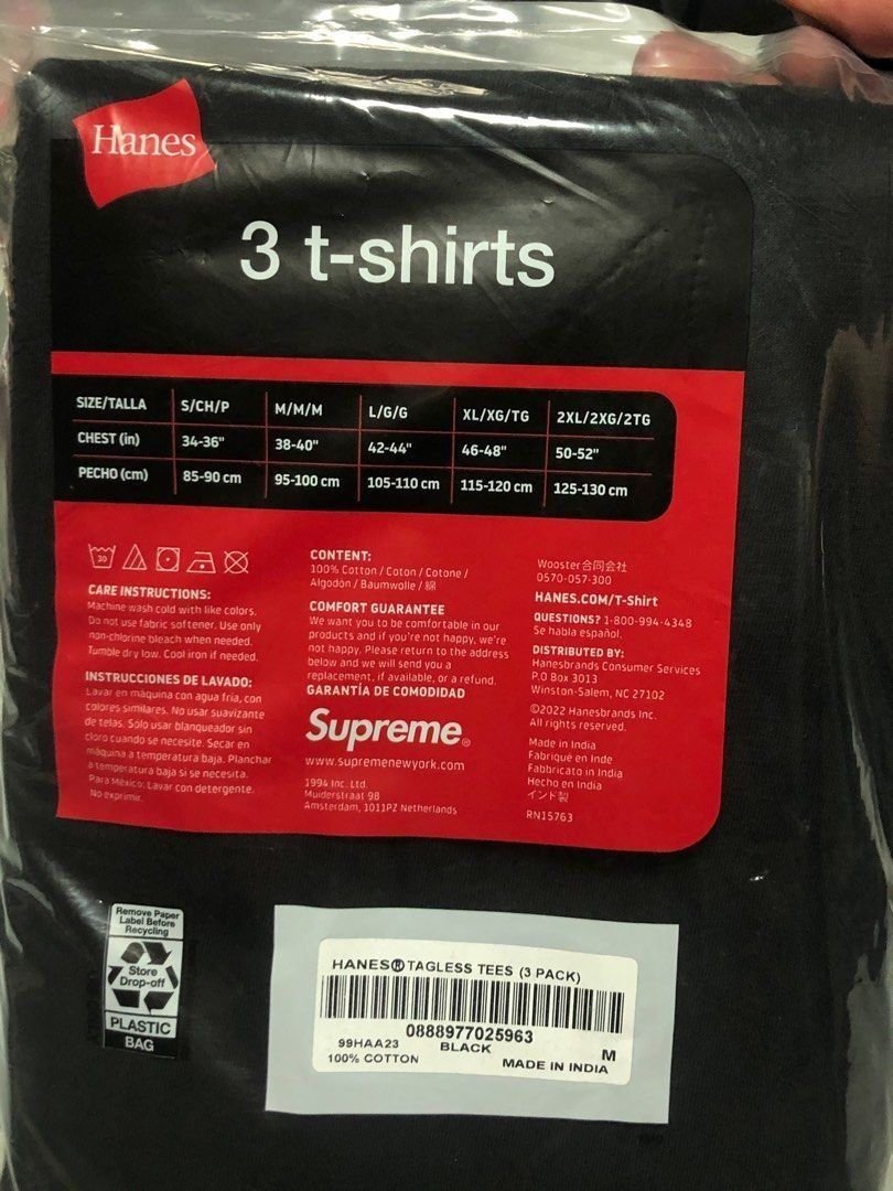 Supreme tee 3 pack hot sale
