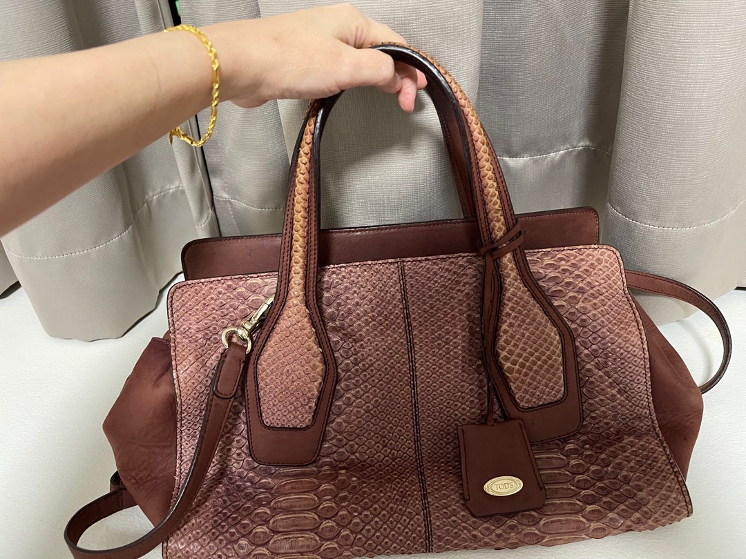 Tod's snakeskin bag best sale