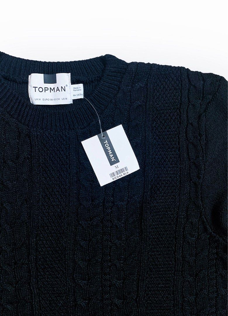 Topman Cable Knit Jumper Sweater Knitwear