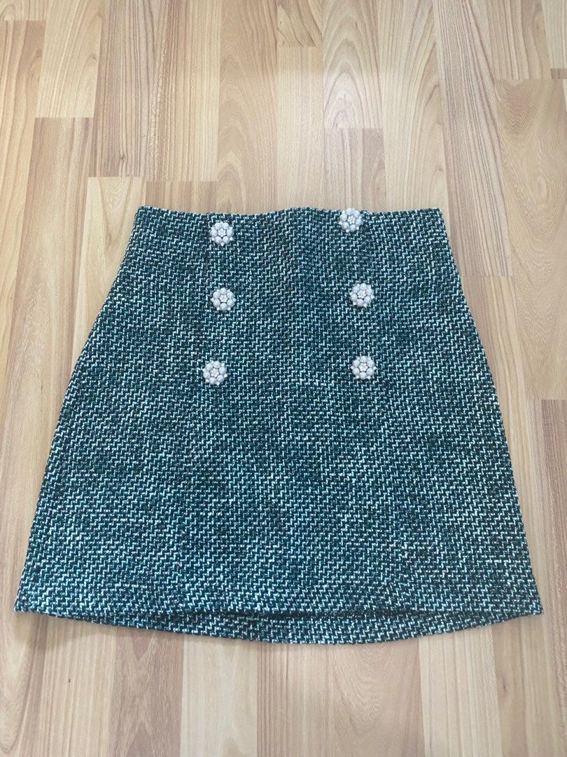 Tweed skirt topshop top