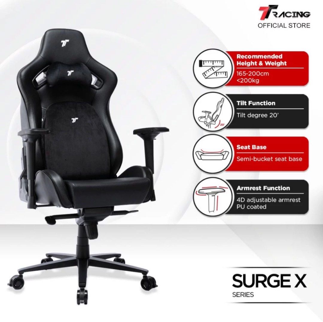 TTRacing Surge X Gaming Chair Replacement Parts, Furniture & Home