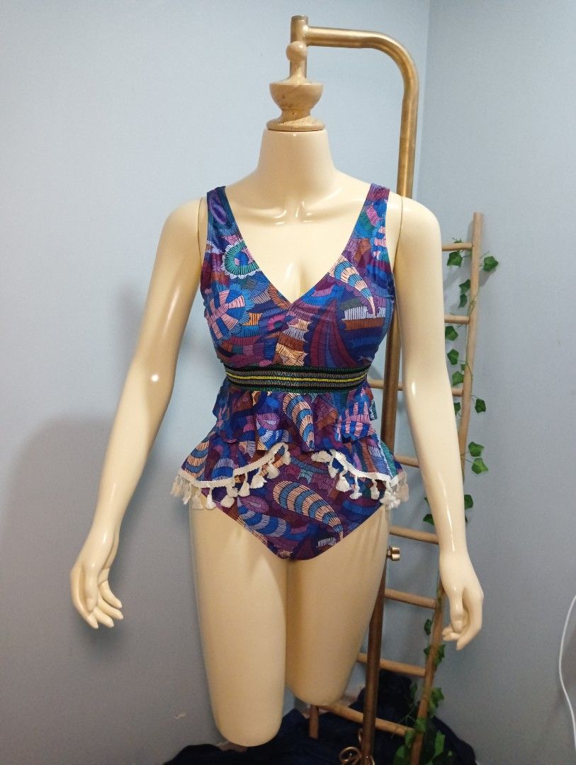 Cheap Two-Piece Suit Summer Women Boho Beach Style Print Underwear