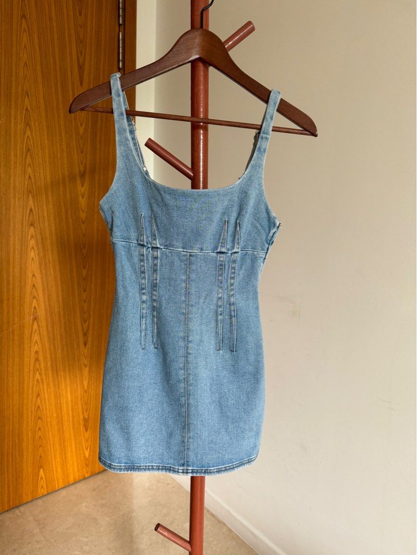 Urban Outfitters Mini Denim Dress, Women's Fashion, Dresses & Sets, Dresses  on Carousell