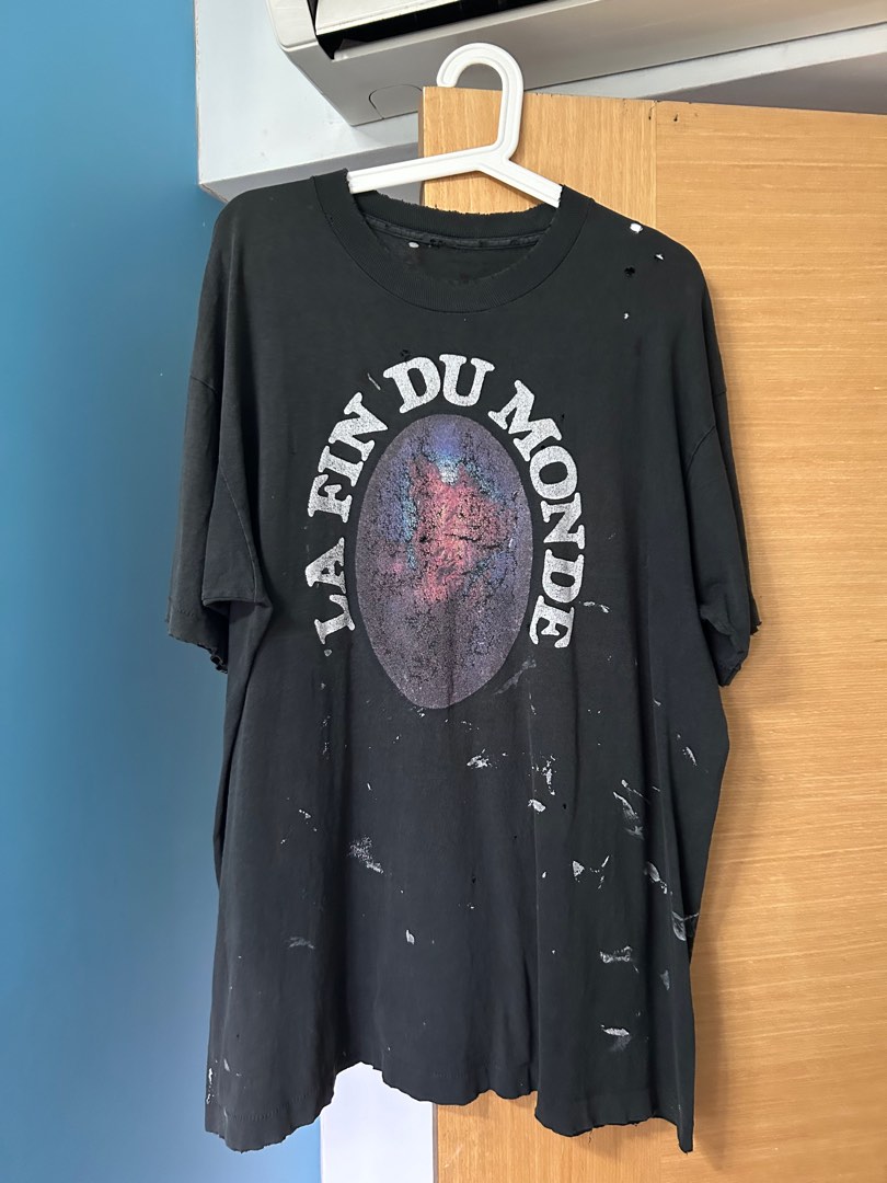 Vintage Distressed Graphic Print Long Sleeve T-Shirt