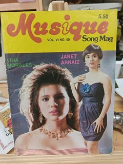 Vintage MUSIQUE Songhits Song Mag Hits Music Magazine - Vina Morales and Janet Arnaiz cover Wilson Phillips Marites Temple Vernie Varga OPM