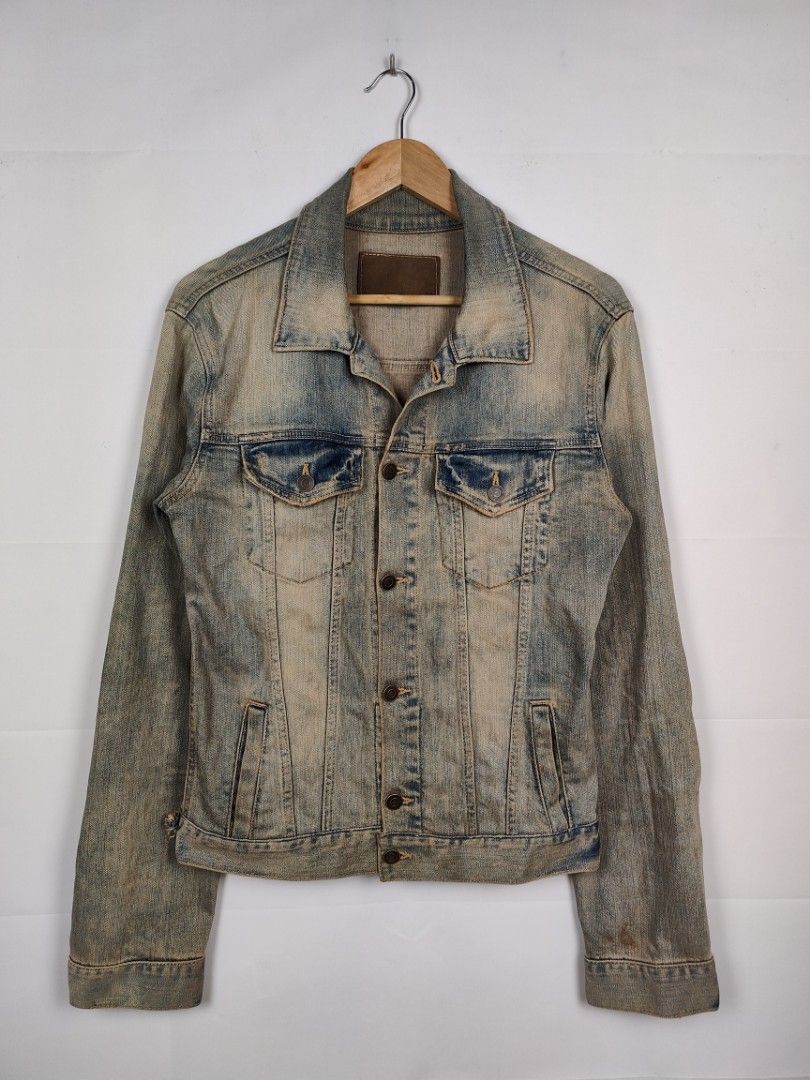 Vintage Rusty Distressed Japanese Brand Denim Jacket Women s