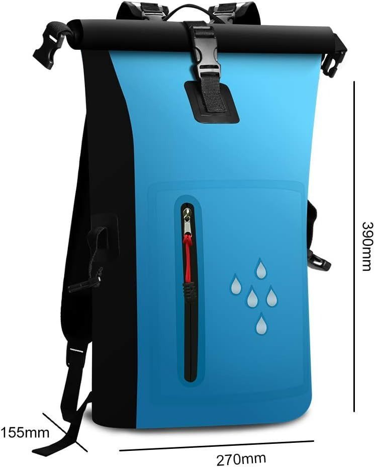 Waterproof Backpack Dry Bag 25L Dry Sacks 500D PVC Heavy Duty Roll