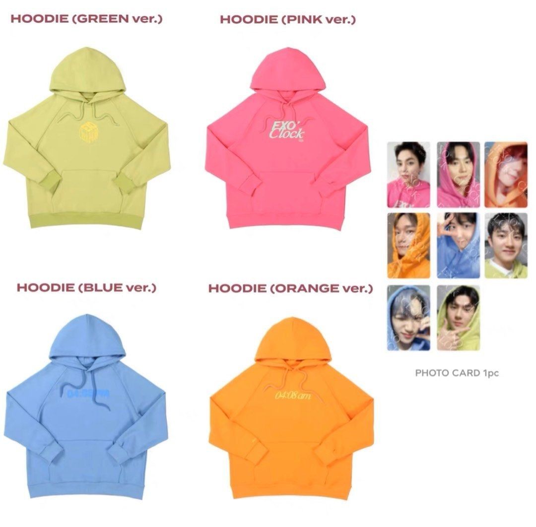 WTS EXO CLOCK 11th Anniversary Hoodie Orange with Sehun PC