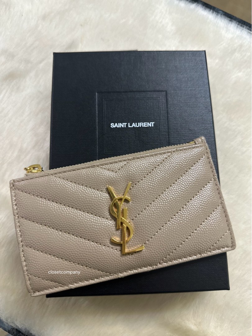 Ysl card shop holder sea salt