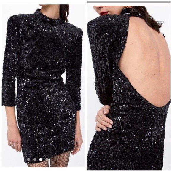 Black glitter dress Clearance