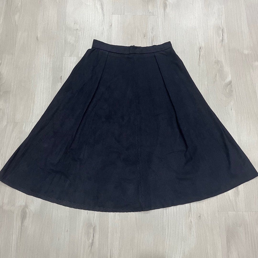 Navy blue eyelet top skirt