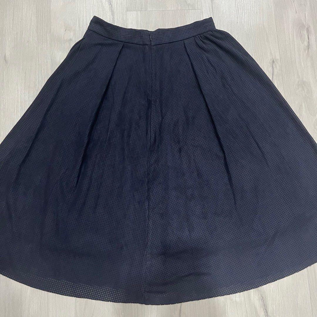 Navy blue eyelet top skirt