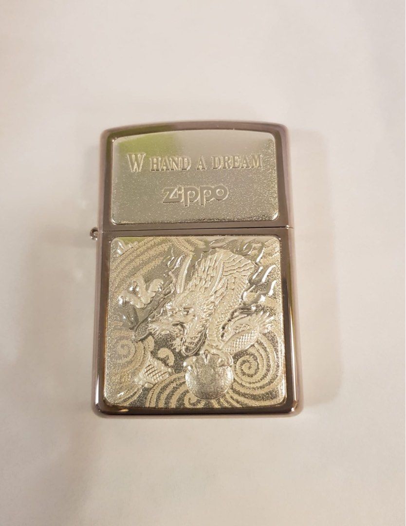 Zippo: (純銀) 龍打火機, 名牌, 飾物及配件- Carousell