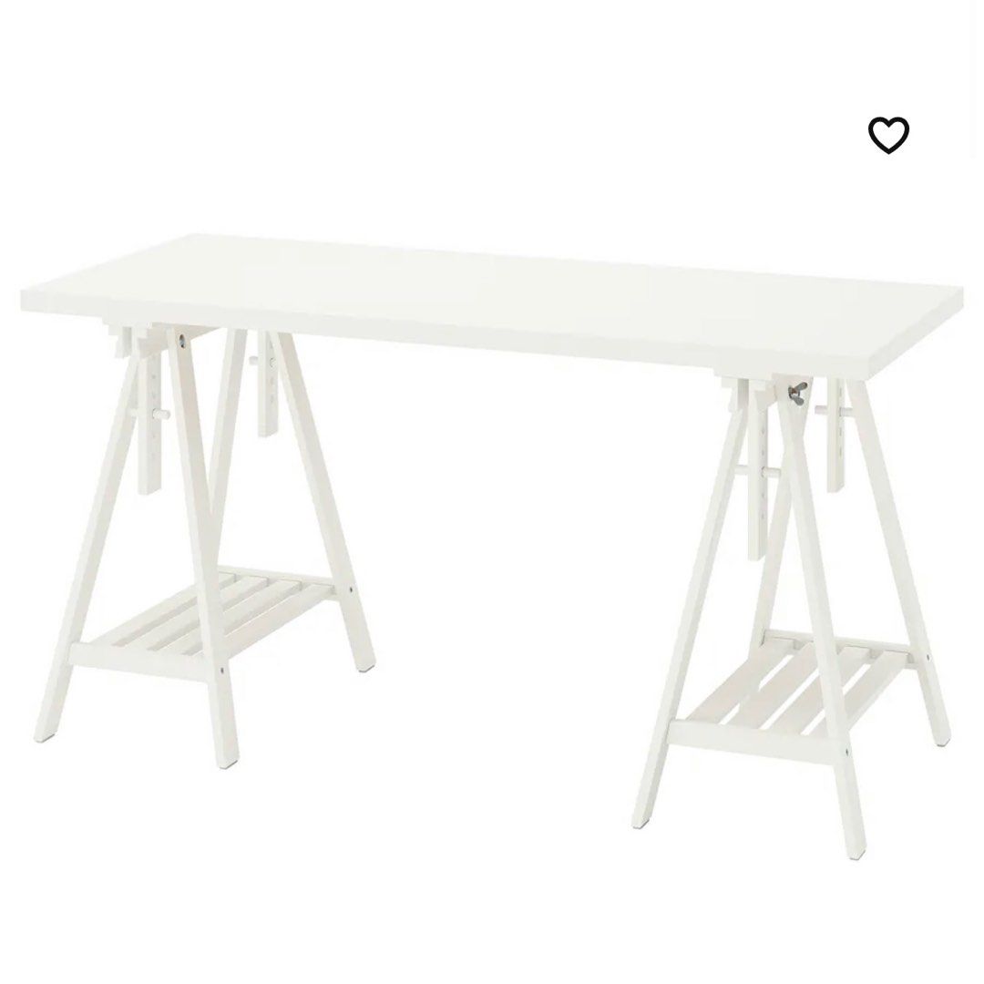 140X60 IKEA WHITE LAGKAPTEN MITBACK STUDY OFFICE COMPUTER TABLE, Furniture  & Home Living, Furniture, Tables & Sets on Carousell