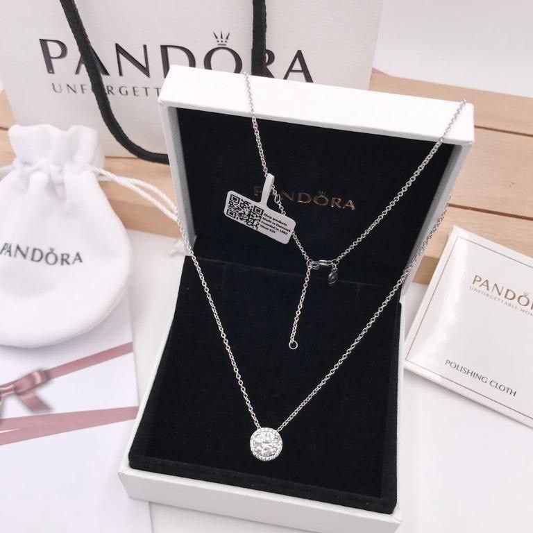 925 Sterling Silver classic style Pandora chain necklace women s