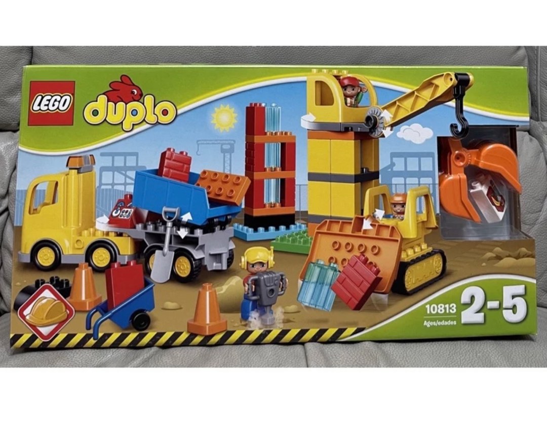 正版 絕版 樂高 LEGO 得寶幼兒 Duplo 10813 大型建築工地Big Construction Site 現貨, 書籍、休閒與玩具 ...