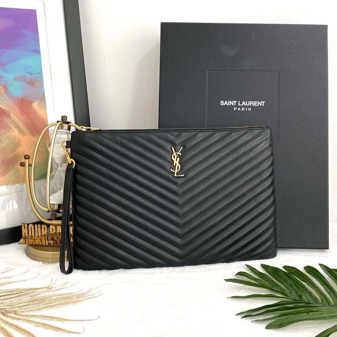 Ysl best sale hand clutch
