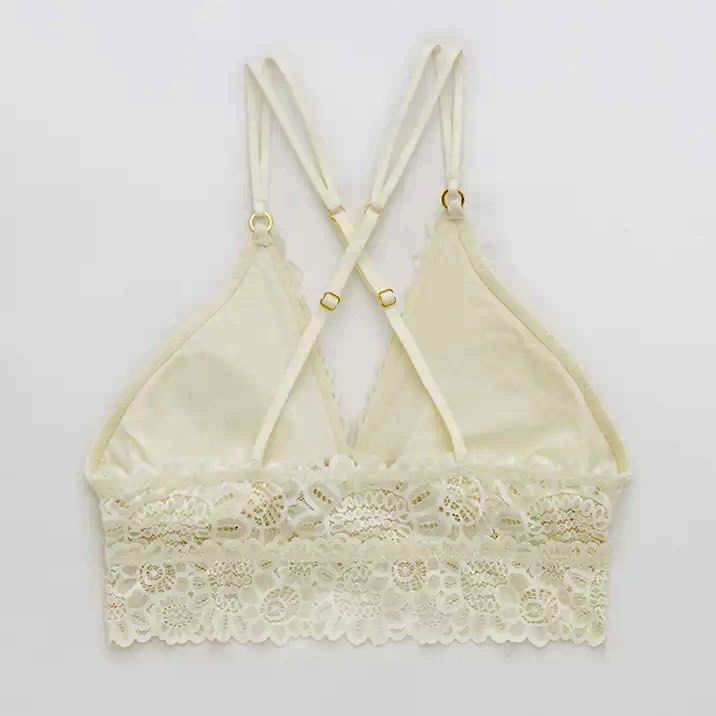 Aerie Seaside Lace Padded Triangle Bralette