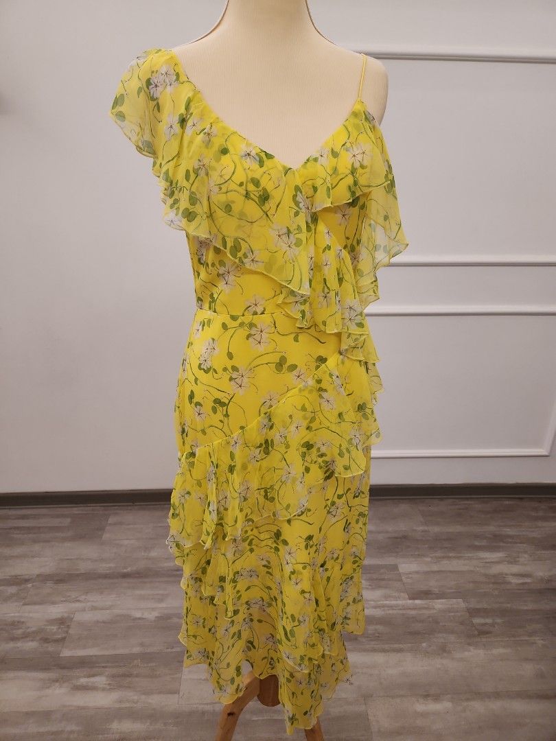 Alice and olivia yellow outlet dress
