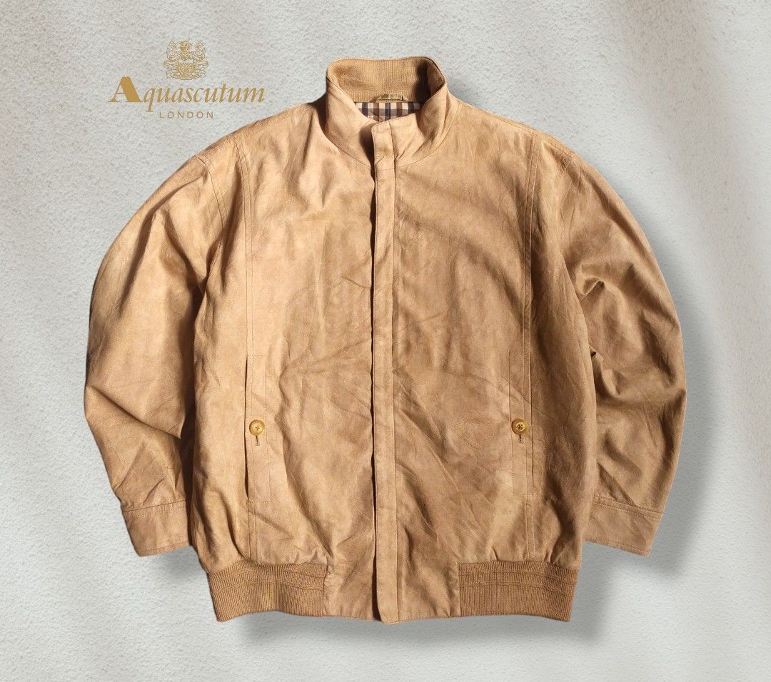 Aquascutum Harrington Jacket Suede Leather
