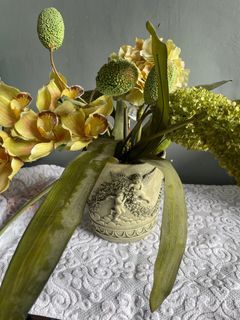 Artificial Flowers with Angel Vase