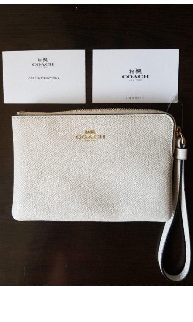 Authentic Coach Wristlet cream white chalk colour Women s Fashion