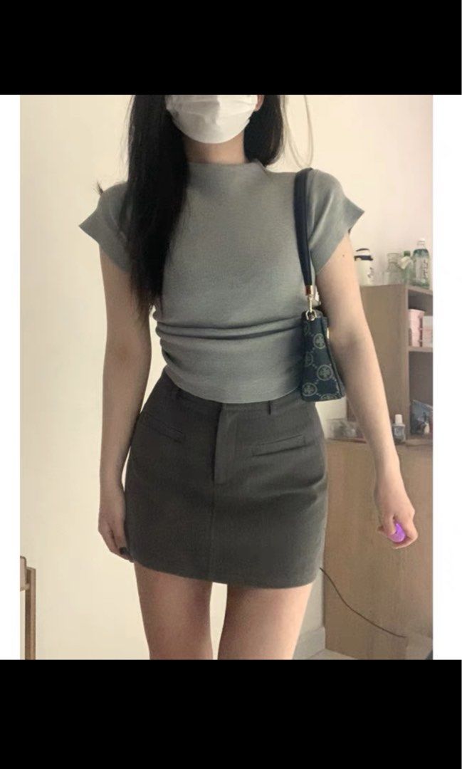 Grey skirt office shop
