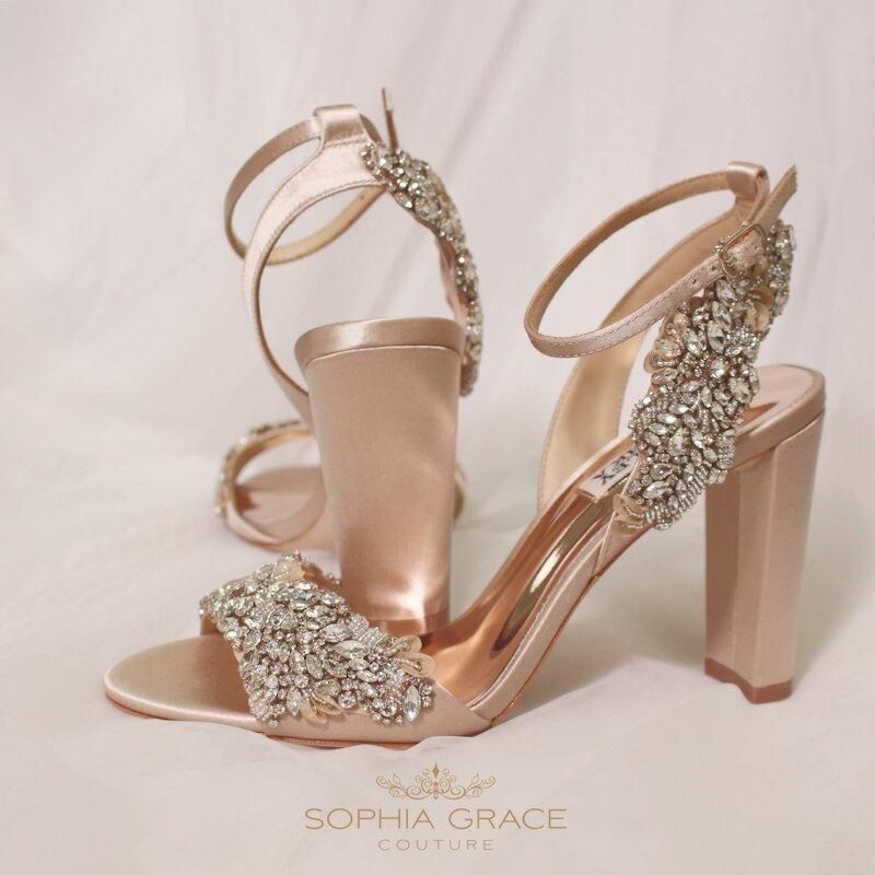 Libby crystal on sale embellished evening shoe