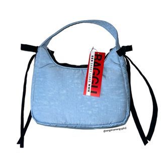 Baggu x Sandy liang collab ~ mini bow blue bag without logo lnsp