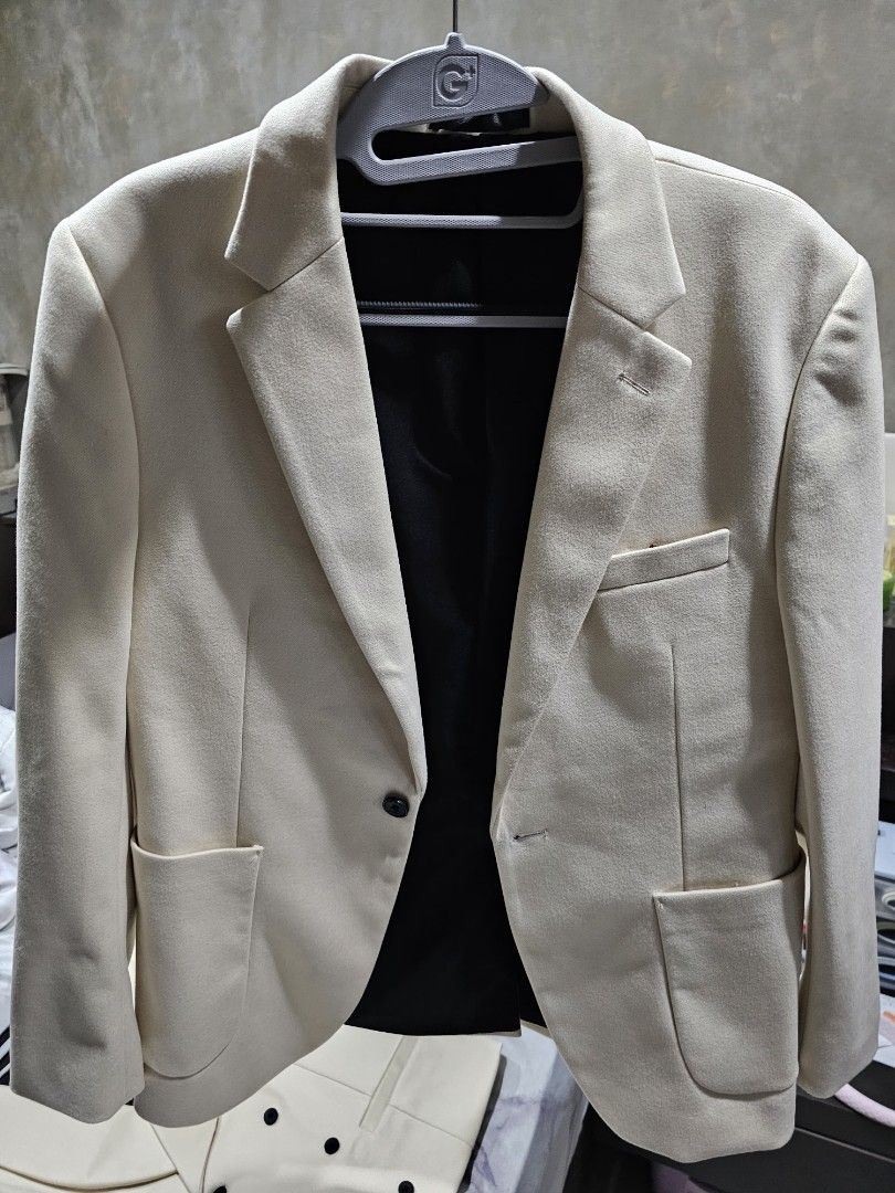 Beige Men Blazer Set vest pants Men s Fashion Coats Jackets