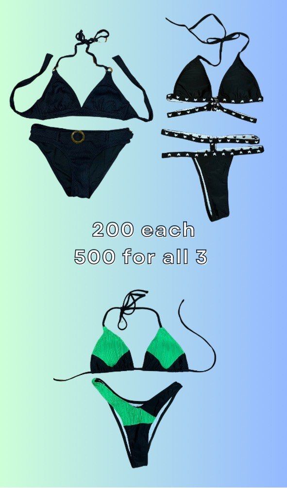 Black Bikini (Category: Bikinis & Swimsuits) located in Quezon City. Submitted by obsidianee (Listing ID 1279110864, Image 3). Description: Only used twice; very durable! See last pic for measurement. Got it for Php 700+, selling it for only Php 200!.
