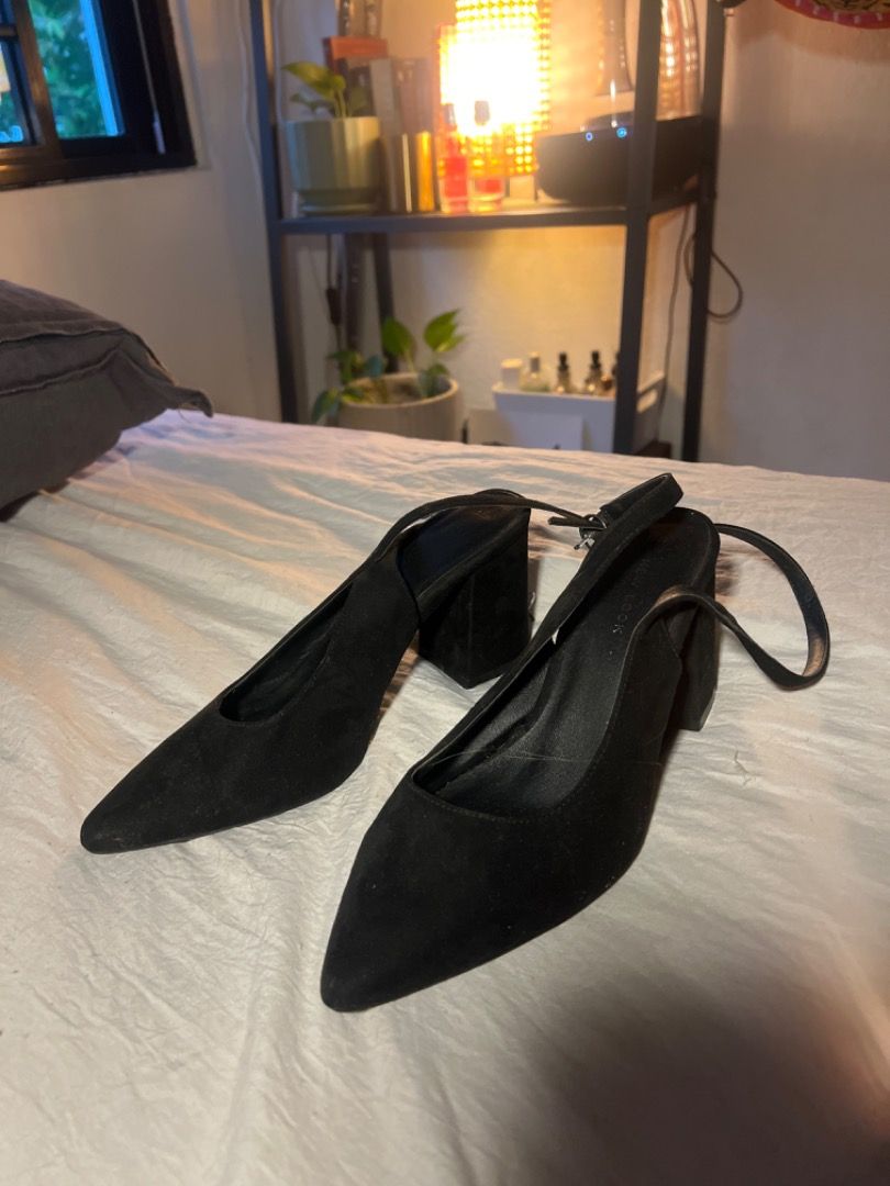 Black block heels best sale size 5