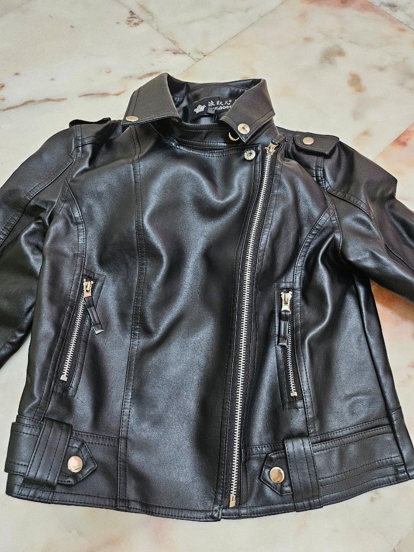 Girls real discount leather jacket