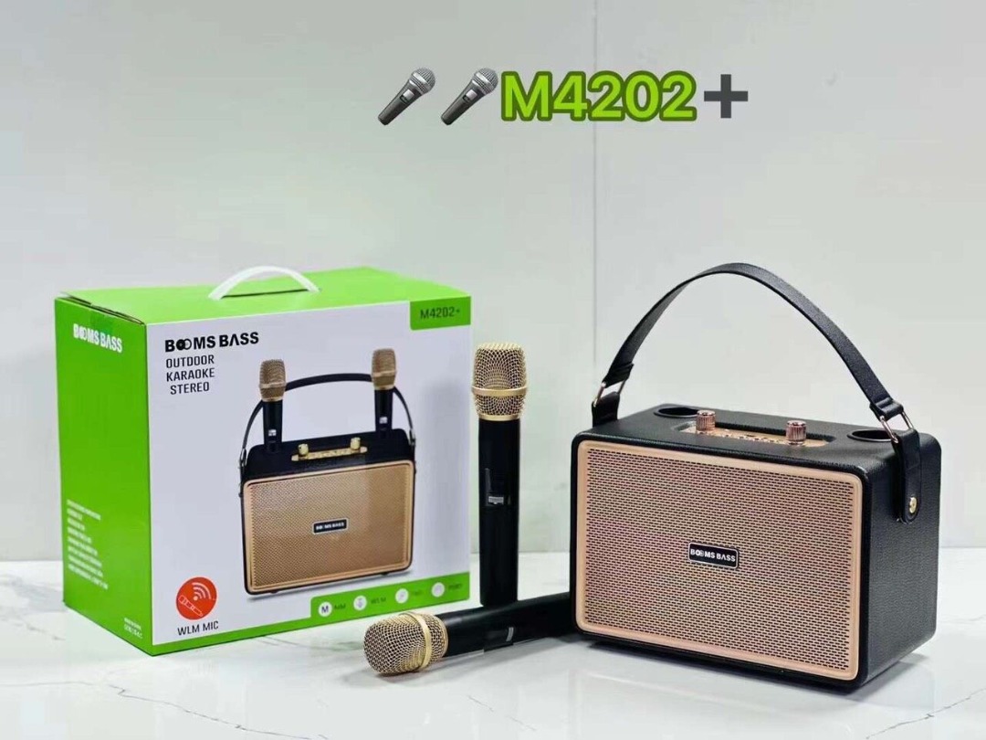 BOOMS BASS M4202+ Speaker Loud Volume Bluetooth Portable Home Singing