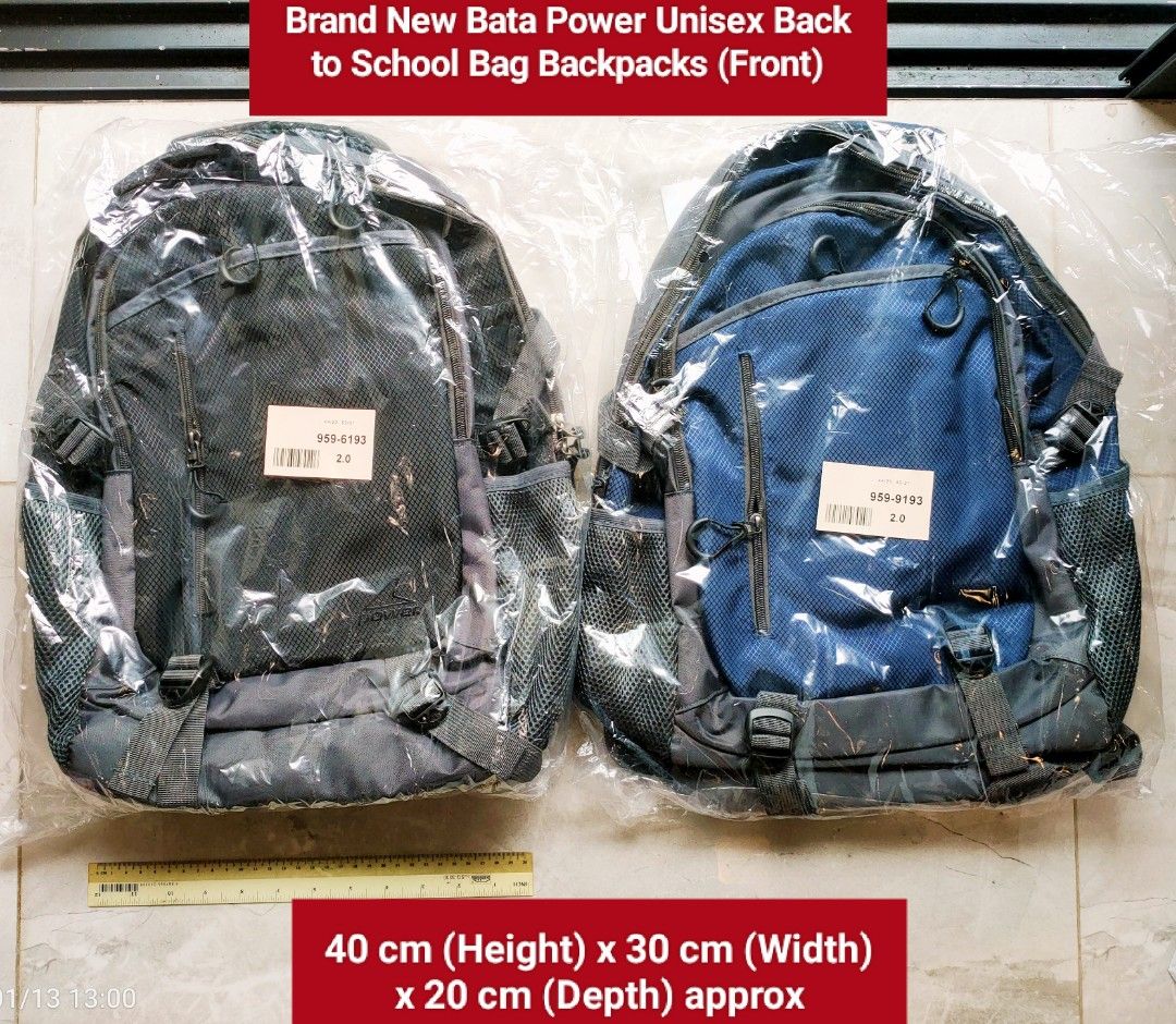 Brand New Sealed Bata Power Unisex Back to School Bag Backpacks for sale