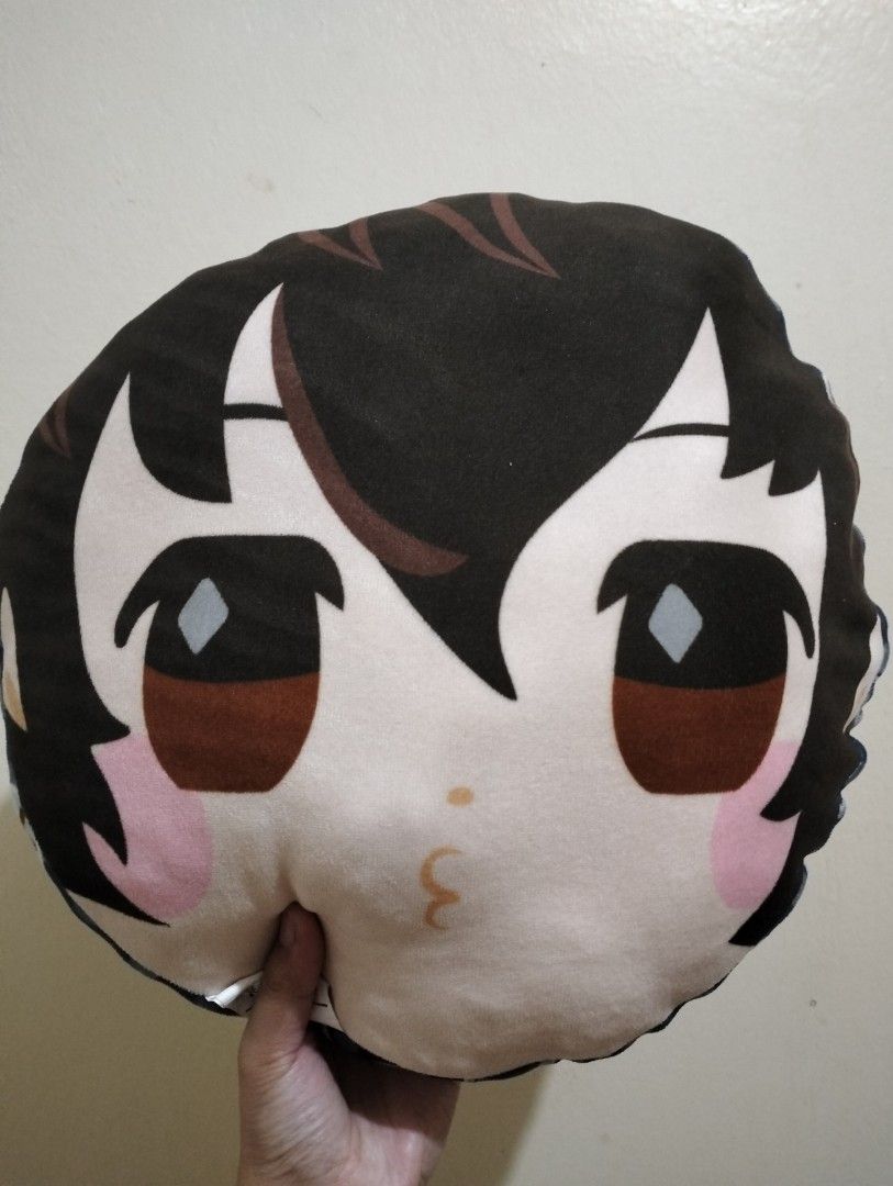 Bungo stray dogs dazai pillow (Category: Plushies & Soft Toys) located in Bulacan. Submitted by nyawnyaww (Listing ID 1279077328, Image 2). Description: preloved. yung nasa picture po ay sa akin. same lang sila..