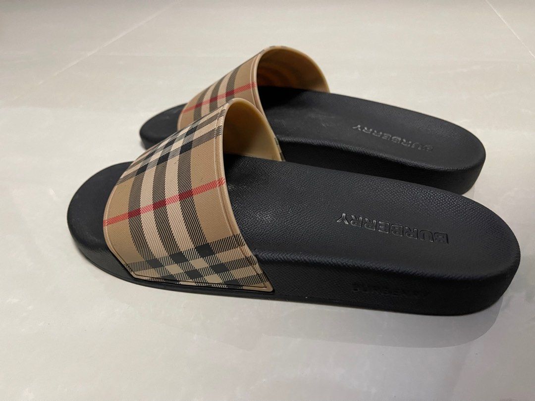 Mens burberry clearance slides