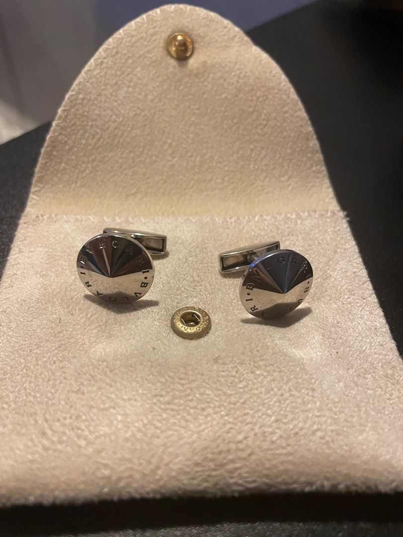 Bvlgari Cone Cufflinks Luxury Accessories on Carousell