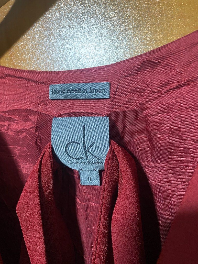 Calvin Klein Red Cowl Neck Dress Women s Fashion Dresses Sets